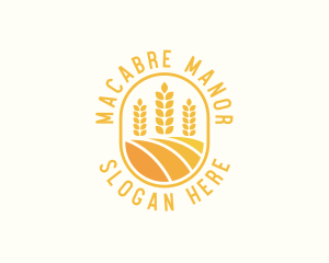 Agriculture Wheat Crop logo design