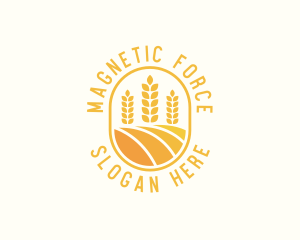 Agriculture Wheat Crop logo design