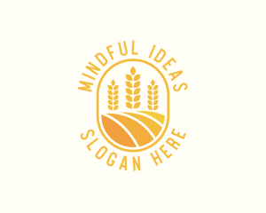 Agriculture Wheat Crop logo design