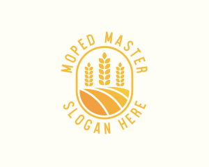 Agriculture Wheat Crop logo design