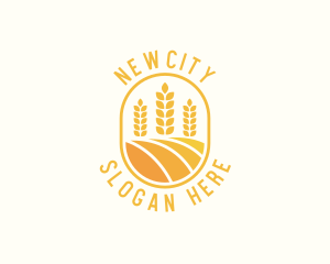 Agriculture Wheat Crop logo design