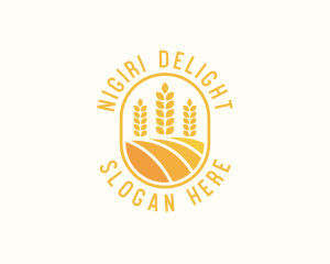 Agriculture Wheat Crop logo design