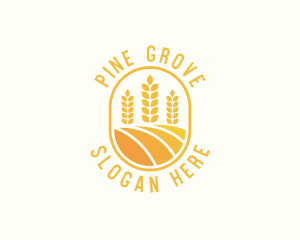 Agriculture Wheat Crop logo design