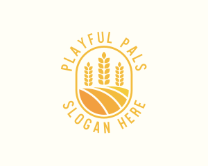 Agriculture Wheat Crop logo design