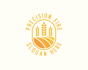 Agriculture Wheat Crop logo design