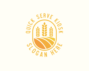 Agriculture Wheat Crop logo design