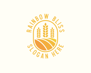 Agriculture Wheat Crop logo design