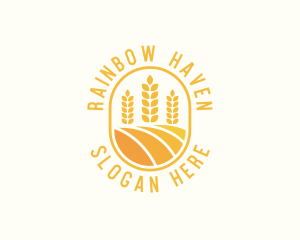 Agriculture Wheat Crop logo design