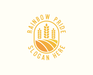 Agriculture Wheat Crop logo design