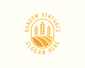 Agriculture Wheat Crop logo design