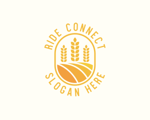 Agriculture Wheat Crop logo design