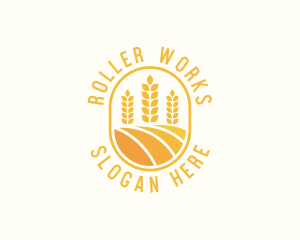 Agriculture Wheat Crop logo design