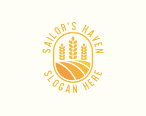 Agriculture Wheat Crop logo design