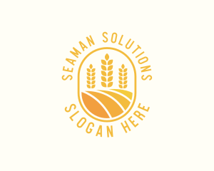 Agriculture Wheat Crop logo design