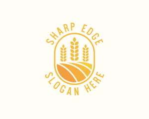 Agriculture Wheat Crop logo design