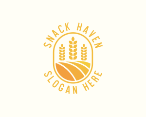 Agriculture Wheat Crop logo design