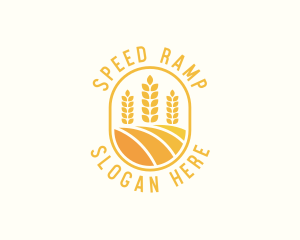 Agriculture Wheat Crop logo design