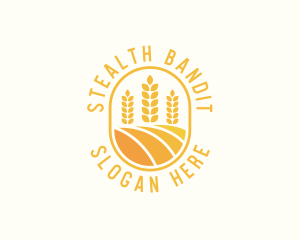 Agriculture Wheat Crop logo design