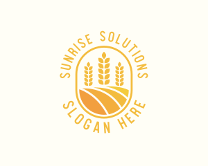 Agriculture Wheat Crop logo design