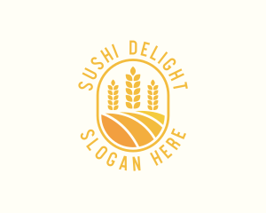 Agriculture Wheat Crop logo design