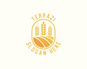 Agriculture Wheat Crop logo design