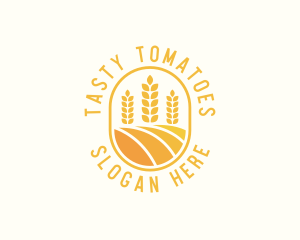 Agriculture Wheat Crop logo design