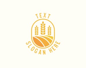 Agriculture Wheat Crop logo design