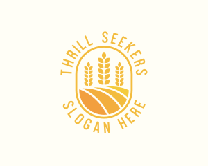 Agriculture Wheat Crop logo design