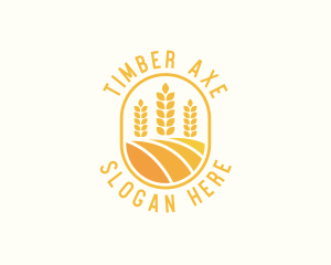 Agriculture Wheat Crop logo design