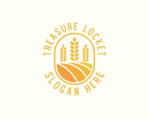 Agriculture Wheat Crop logo design