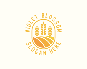 Agriculture Wheat Crop logo design