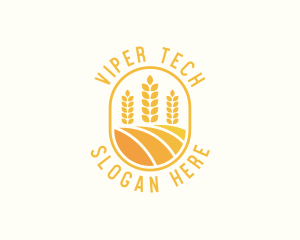 Agriculture Wheat Crop logo design