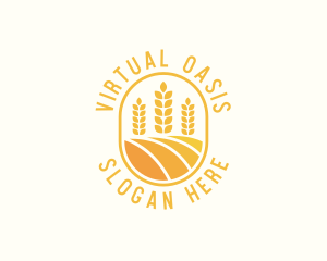 Agriculture Wheat Crop logo design