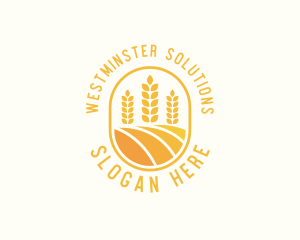 Agriculture Wheat Crop logo design