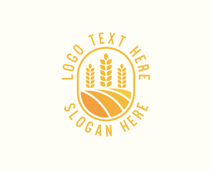 Agriculture Wheat Crop Logo