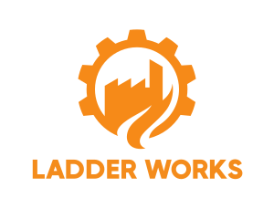 Orange Cogwheel Factory logo design