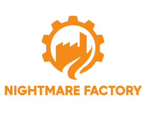 Orange Cogwheel Factory logo design