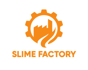 Orange Cogwheel Factory logo design