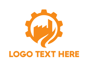 Gear - Orange Cogwheel Factory logo design