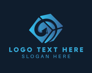 Blue - Logistics Arrow Box logo design