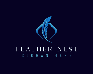 Feather Quill Author logo design