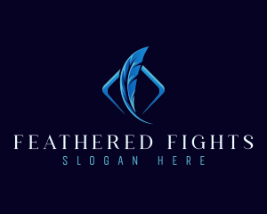 Feather Quill Author logo design