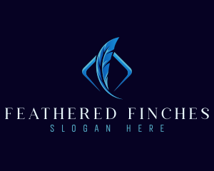 Feather Quill Author logo design