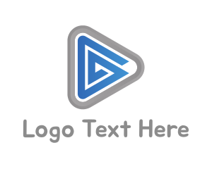 Letter G - G Media Play logo design
