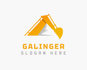 Excavator Mountain Contractor Logo