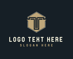 Hexagonal - Construction Architect Letter T logo design