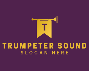 Trumpeter - Royal Trumpet Banner logo design