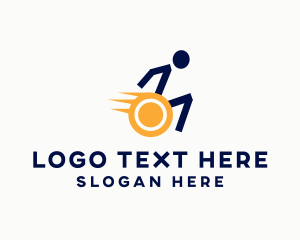 Foundation - Human Person Wheelchair logo design