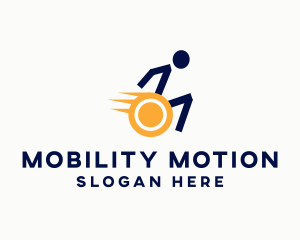 Wheelchair - Human Person Wheelchair logo design