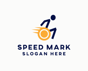 Human Person Wheelchair logo design